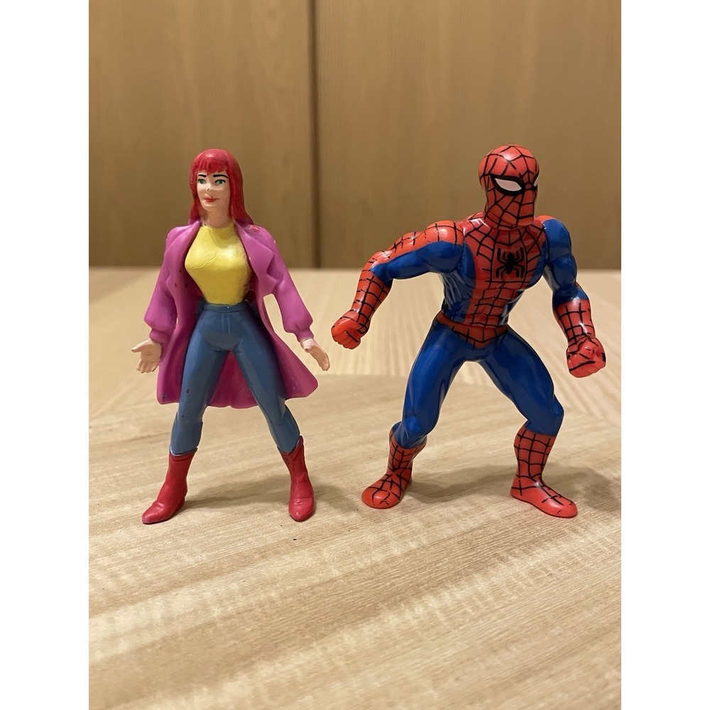 1995 Spider-Man Animated Series Toy Biz & McDonald's Figures Lot Mary Jane 3.5"